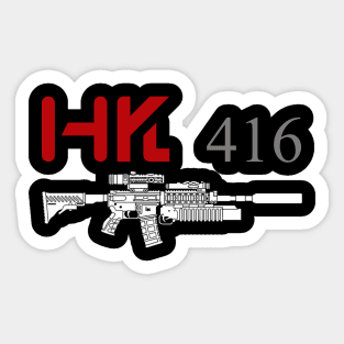 HK 416 Assault Rifle with Grenade Launcher Sticker